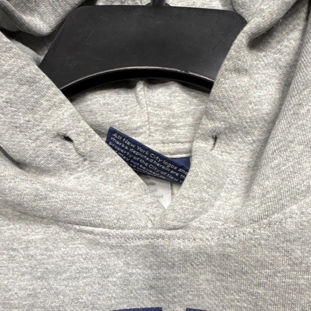 NYPD Men's Gray Pullover Hoodie Fleece Graphic Logo Pockets Drawstring M - Picture 3 of 13